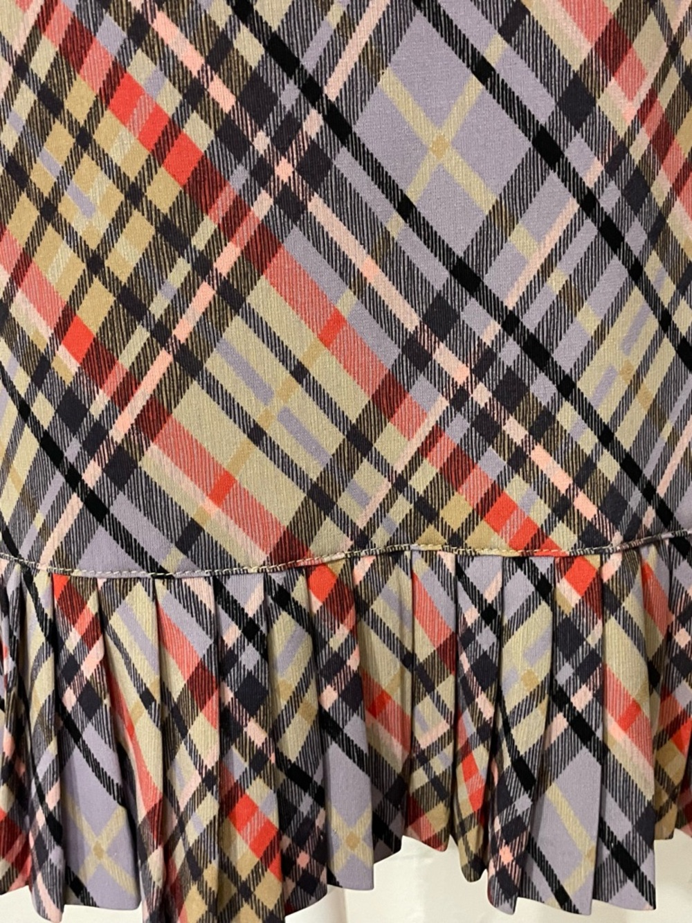 BCBG Plaid Slip Midi Dress in Lavender, Red, Black - Picture 3 of 4